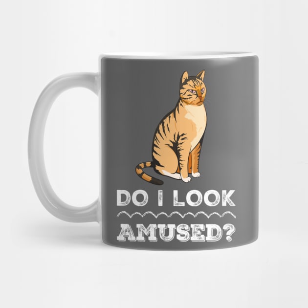 Funny Bad Mood Do I Look Amused Sarcastic Cat Saying by egcreations